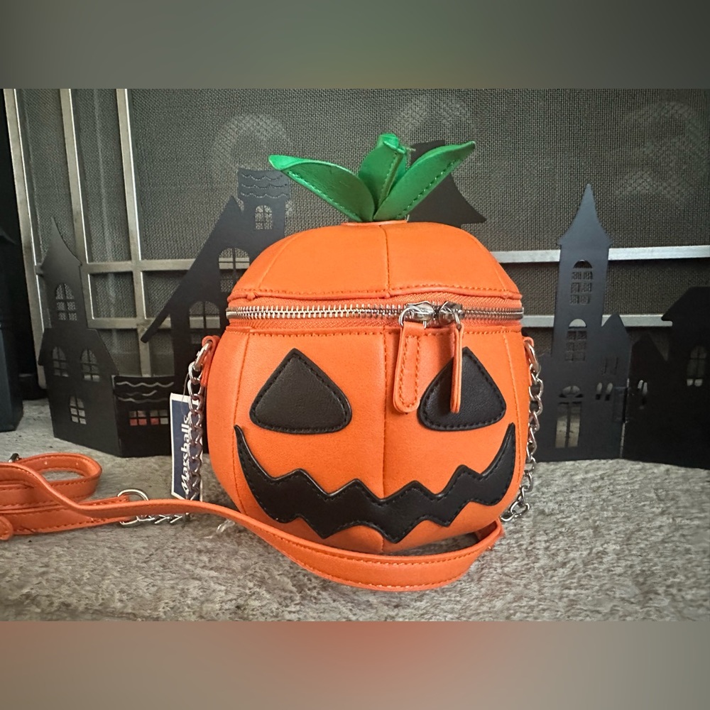 Halloween orange pumpkin purse